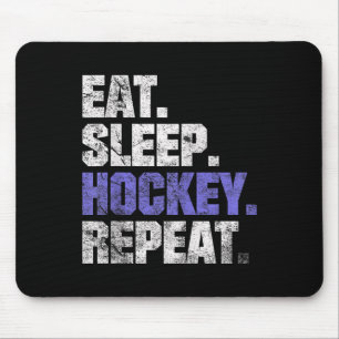 Eat Sleep Hockey Repeat Ice Hockey Field Hockey Co Mouse Pad