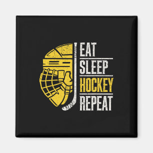 Eat Sleep Hockey Repeat Ice Hockey For Men Magnet