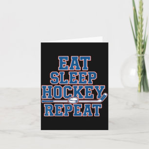 Eat Sleep Hockey Repeat Ice Hockey For Teens Kids  Card