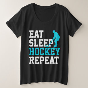 Eat Sleep Hockey Repeat      Plus Size T-Shirt