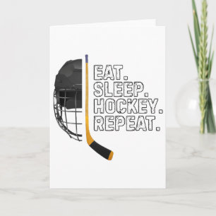 Eat Sleep Hockey Repeat Shirt Funny Cool Hockey Pl Card