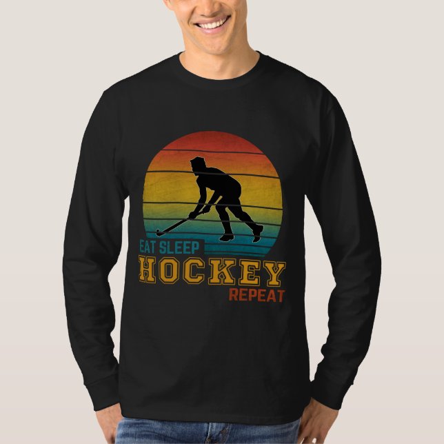 Eat Sleep Hockey Repeat  T-Shirt (Front)