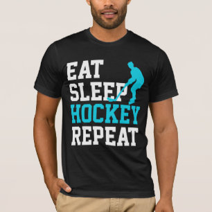 Eat Sleep Hockey Repeat   T-Shirt