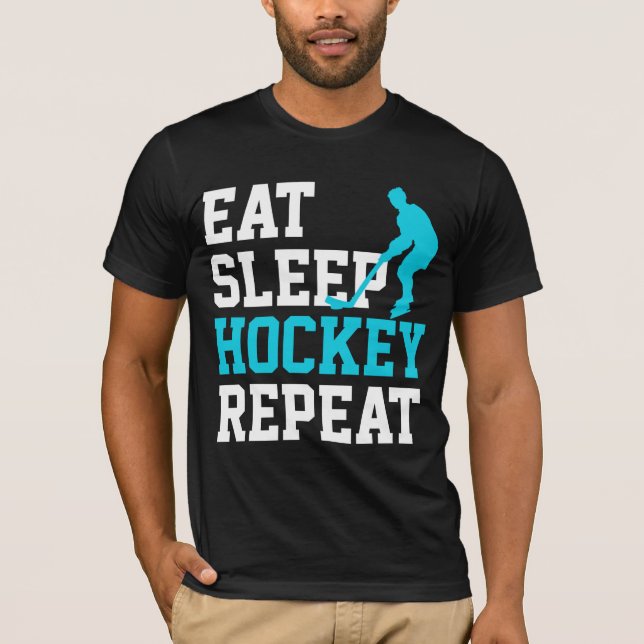 Eat Sleep Hockey Repeat   T-Shirt (Front)