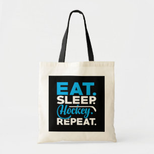 Eat Sleep Hockey Repeat Tote Bag