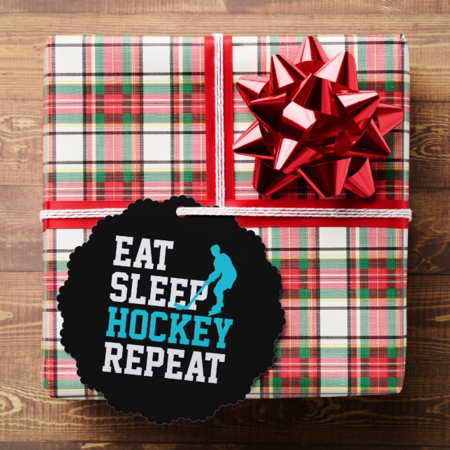 Eat Sleep Hockey Repeat        Tree Decoration Card (Insitu (Gift))