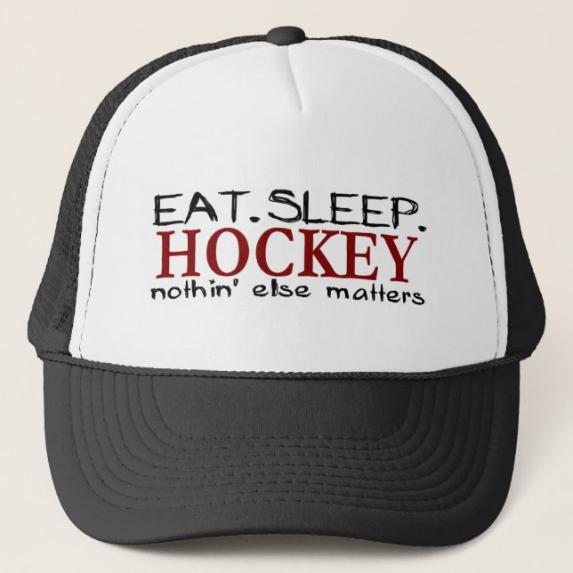 Eat Sleep Hockey Trucker Hat (Front)