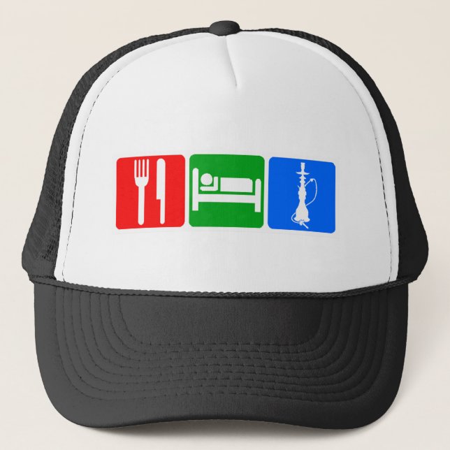 Eat,Sleep,Hookah Trucker Hat (Front)