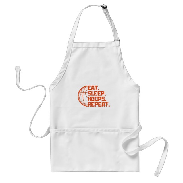 Eat Sleep Hoops Repeat Basketball Funny Quotes  Standard Apron (Front)