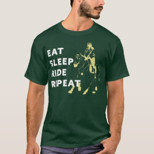 Eat Sleep Horse Riding Repeat Racing Pony Gift T-Shirt