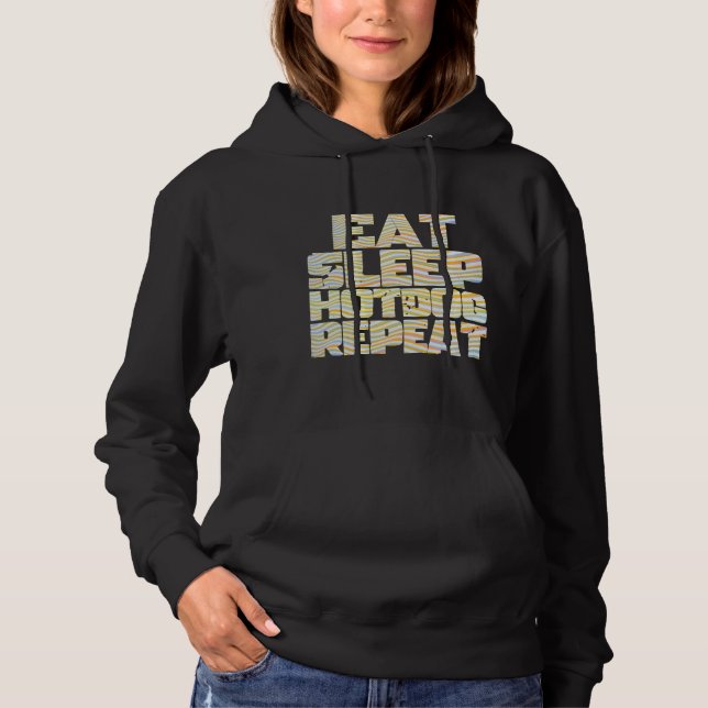 eat sleep hotdog repeat hoodie (Front)
