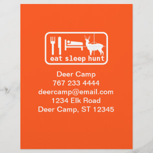 Eat Sleep Hunt Personalized Letterhead