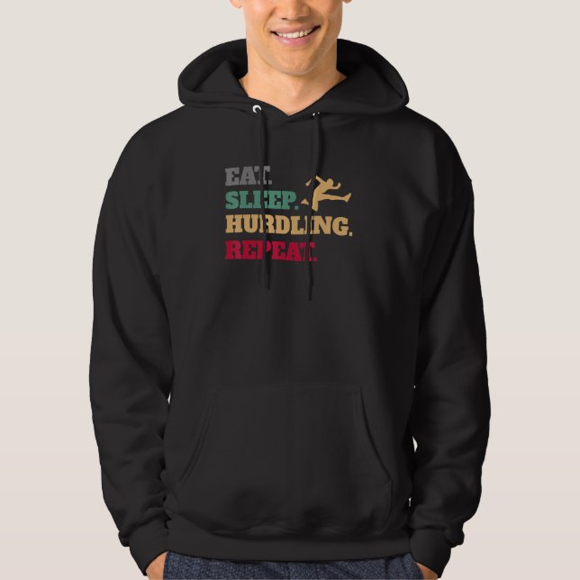 Eat Sleep Hurdling Repeat Hoodie (Front)