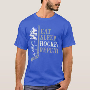 Eat Sleep Ice Hockey Repeat Funny Sport Player Men T-Shirt