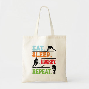 Eat Sleep Ice Hockey Repeat  Tote Bag