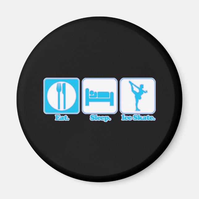 eat sleep ice skate magnet (Front)
