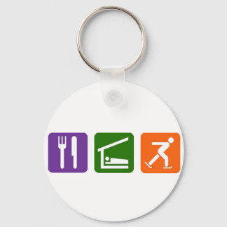 Eat Sleep Ice Skating Key Ring