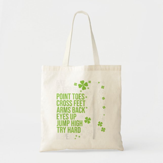 Eat Sleep Irish Dance  Irish Dancer Ceili Reel Dan Tote Bag (Front)