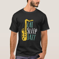 Eat Sleep Jazz Funny Vintage Saxophone Player