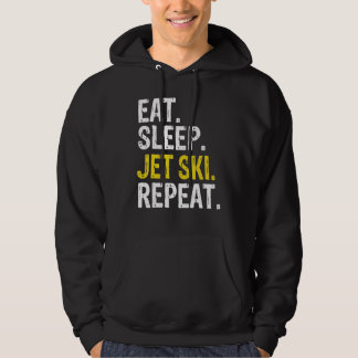 Eat Sleep Jet Ski Repeat Skiing Hoodie