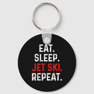 Eat sleep jet ski repeat water sports lake jet key ring