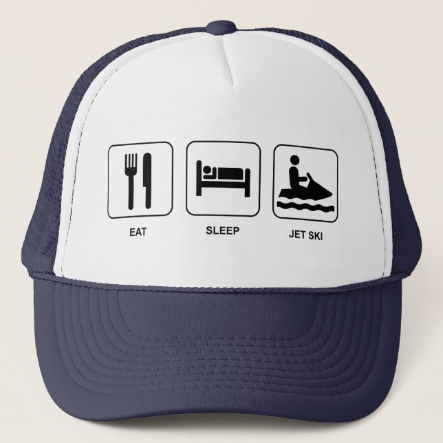 Eat Sleep Jet Ski Trucker Hat (Front)