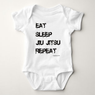 Eat Sleep Jiu Jitsu Repeat Baby Bodysuit