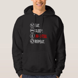 Eat Sleep Jiu-Jitsu Repeat Martial Arts Journey Pa Hoodie