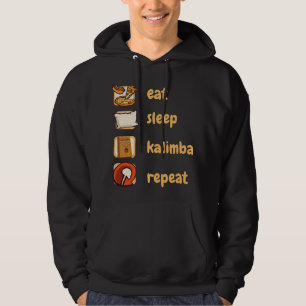 Eat Sleep Kalimba Repeat Sound Instrument Kalimba Hoodie