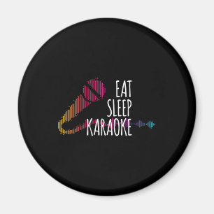 Eat Sleep Karaoke Microphone Music Singing Gift Magnet