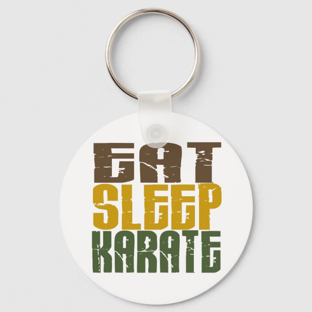 Eat Sleep Karate 1 Key Ring (Front)
