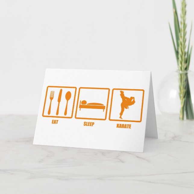 Eat Sleep Karate Card (Front)