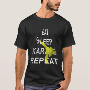 Eat Sleep Karate Repeat Funny Karate Quote Graphic T-Shirt