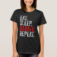 Eat Sleep Karate Repeat Funny Vintage Distressed R
