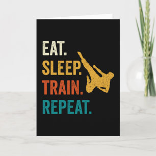 Eat Sleep Karate Repeat Karate Card