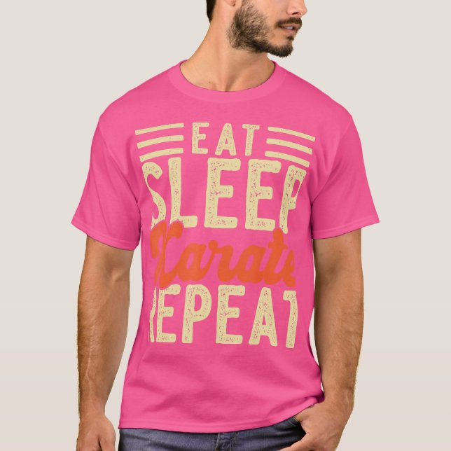 Eat Sleep Karate Repeat Men Women Funny Karate Lov T-Shirt (Front)