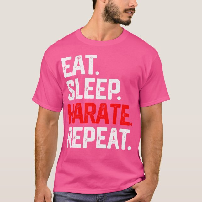 Eat Sleep Karate Repeat Shirt Class Martial Arts K (Front)
