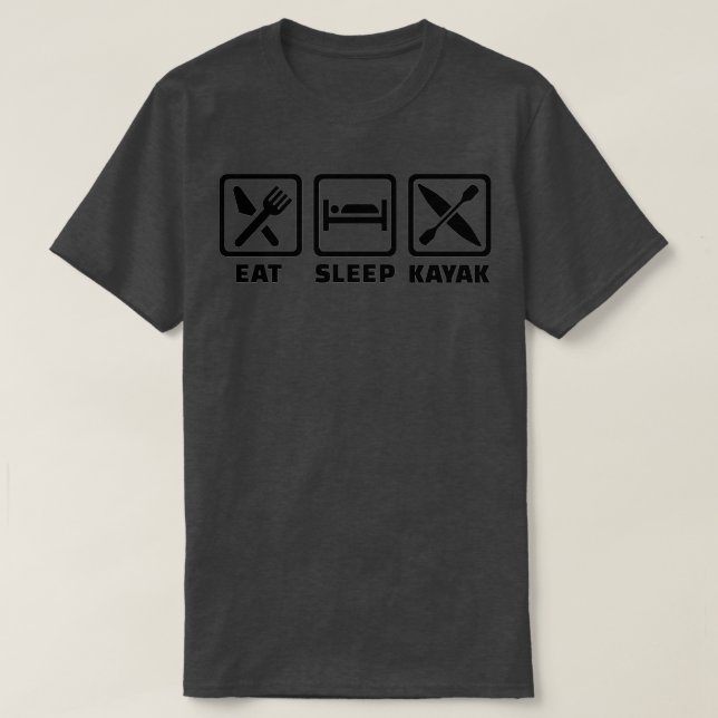 Eat Sleep Kayak 3 T-Shirt (Design Front)