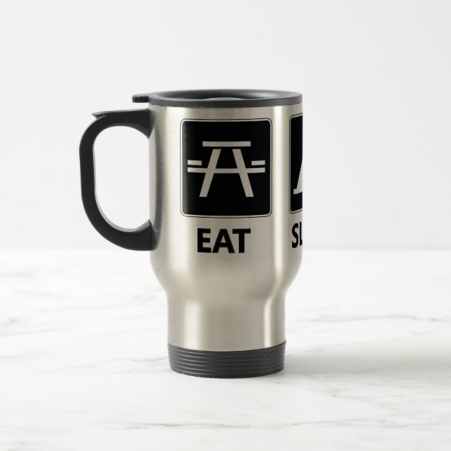 Eat Sleep Kayak Travel Mug (Left)