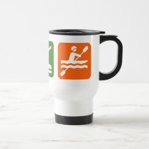 Eat Sleep Kayaking Travel Mug