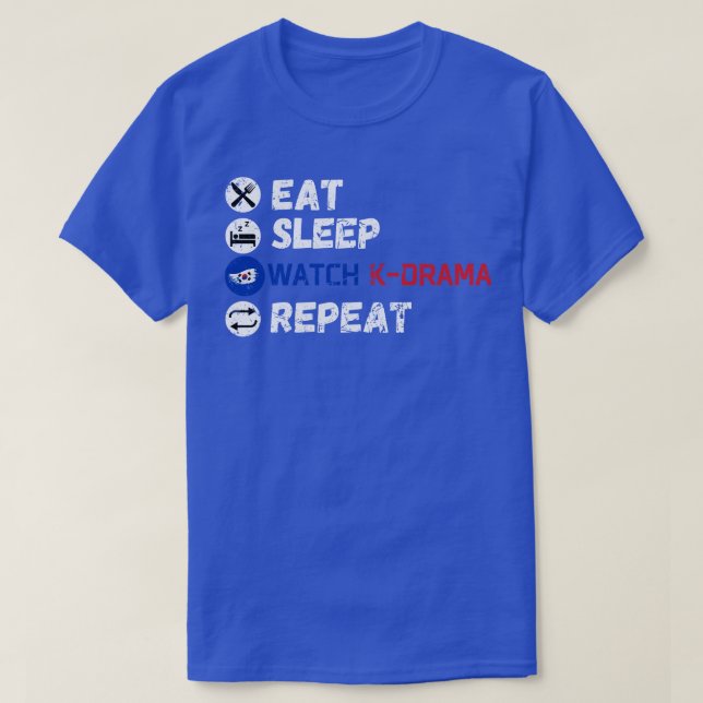 Eat Sleep KDrama Repeat 14 T-Shirt (Design Front)