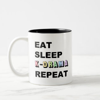 Eat Sleep Kdrama Repeat Two-Tone Coffee Mug