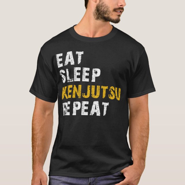 eat sleep kenjutsu T-Shirt (Front)