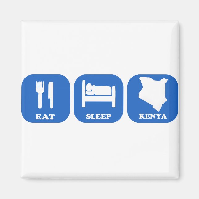 Eat Sleep Kenya Magnet (Front)