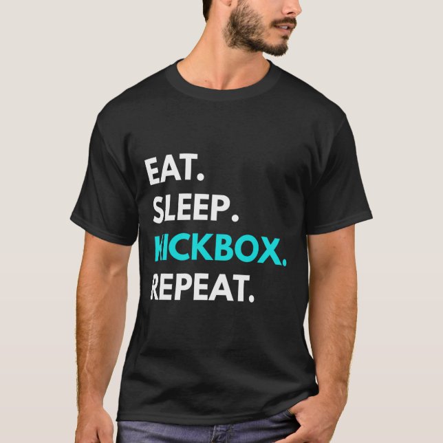 Eat Sleep Kickbox Repeat - Kickboxing Tees  (Front)