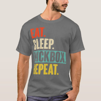 Eat Sleep Kickbox Repeat  Retro Vintage Kickboxing T-Shirt
