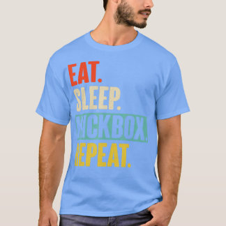 Eat Sleep Kickbox RepeatRetro Vintage Kickboxing G T-Shirt