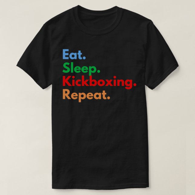 Eat Sleep Kickboxing Repeat Triblend T-Shirt (Design Front)