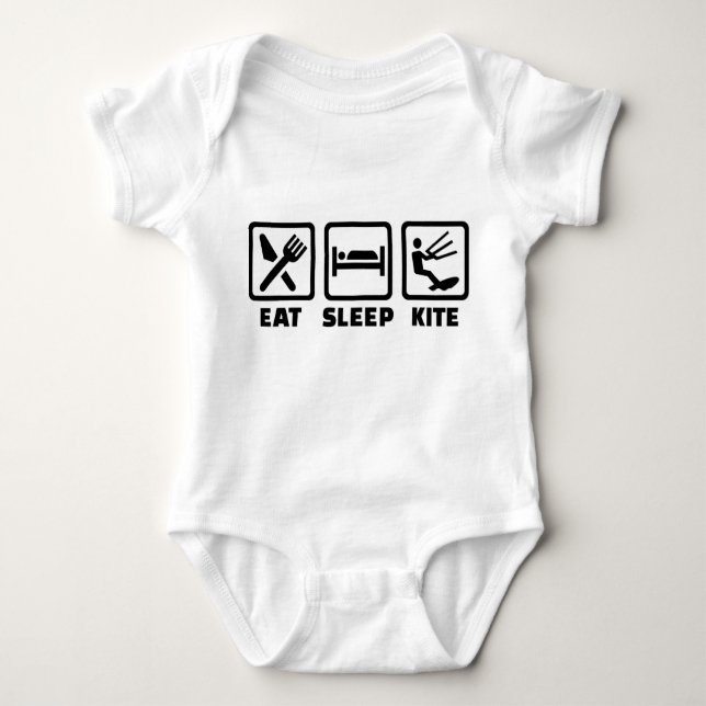Eat sleep kite baby bodysuit (Front)
