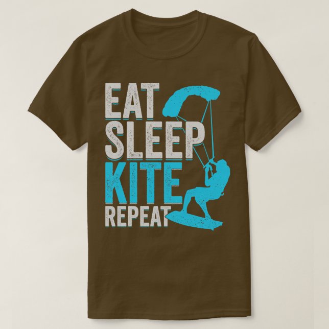 Eat Sleep Kite Repeat Kitesurfing Kitesurfer Gift  T-Shirt (Design Front)
